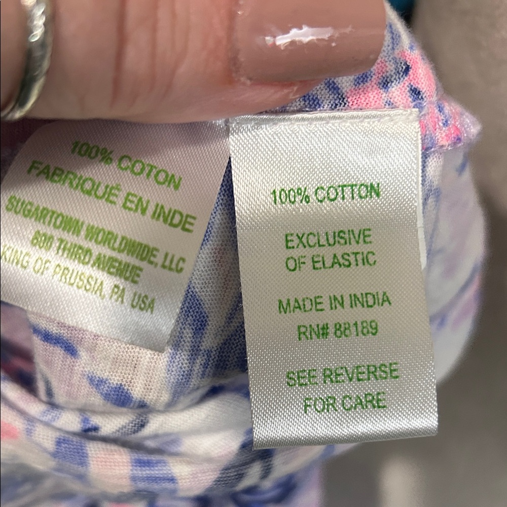 Lilly Pulitzer Pink and Blue Floral Blouse - Picture 7 of 9